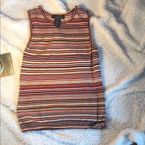 Knit tank striped